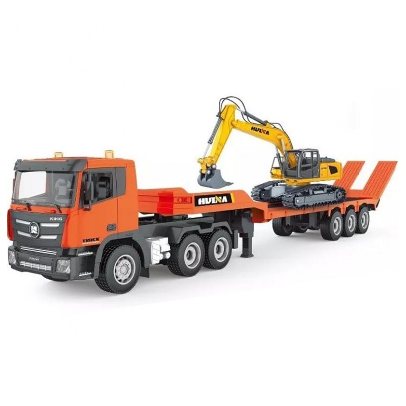 Camion porte engin & Pelleteuse RC 1/24 Huina 1319