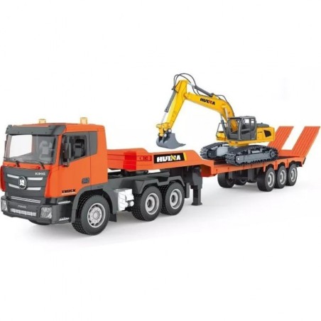 Camion porte engin & Pelleteuse RC 1/24 Huina 1319